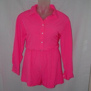 SHEIN - Hot Pink Long Sleeve Romper
